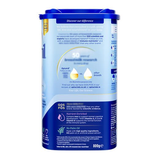 [极速送达]英国 爱他美（Aptamil）婴幼儿奶粉 2段 800g（新版） 商品图2