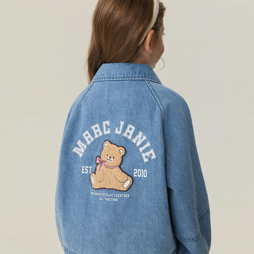 马克珍妮小熊乐园女童纯棉牛仔外套2026年春装新款560138 商品图3