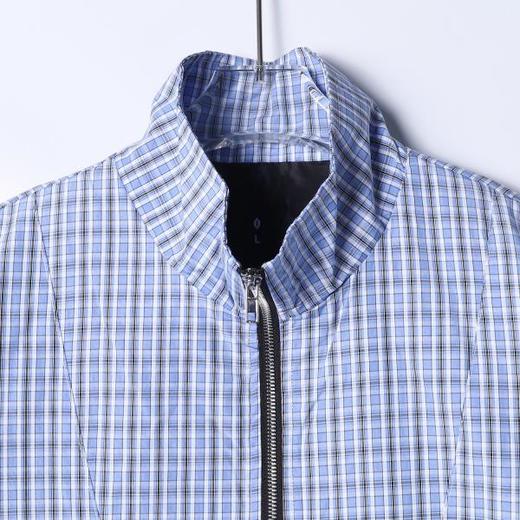 J660SDSA男士春夏新款痞帅男装设计师百搭格子半拉链立领卫衣百搭宽松 商品图3