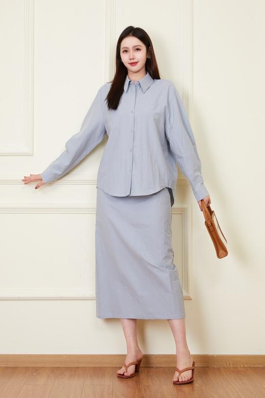 LNNNS 高级感工装风气质衬衫半裙三件套装 22116 商品图3