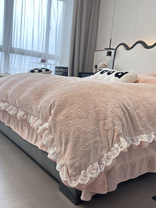 【清仓165元起】【一套约7.5斤重】秋冬雕花花边牛奶绒四件套【不支持退换货】 商品图7