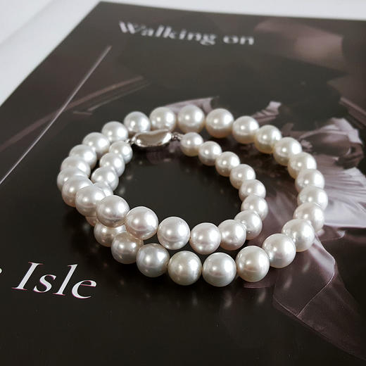 【天然正品】天然精品近圆约8.4-11.1MM澳白冷白绸缎光泽海水珍珠珠串项链8.4-11.1MM（皆取最大值）链长：44CM 190126NJS12 商品图4