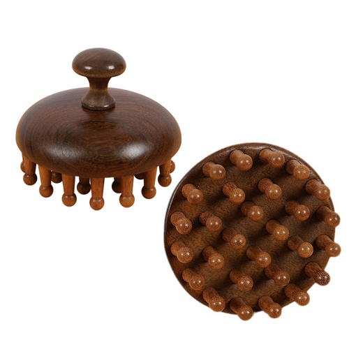 头部舒缓实木檀木经络按摩梳 商品图0