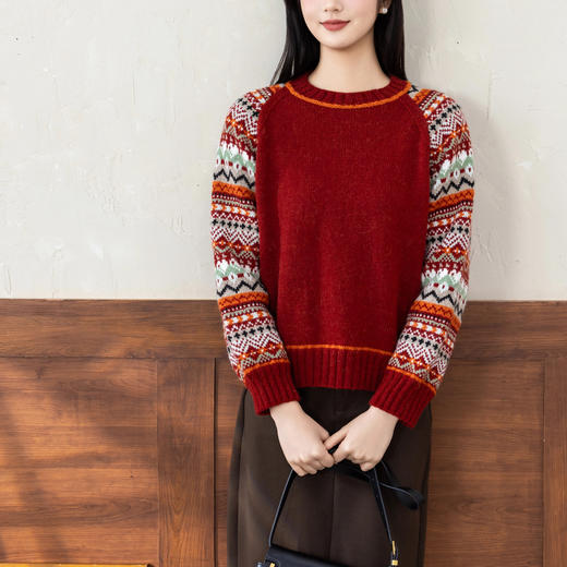 苏苏姐家织爱提花毛衣手工DIY编织棒针套头衣服毛线团自制材料包 商品图2