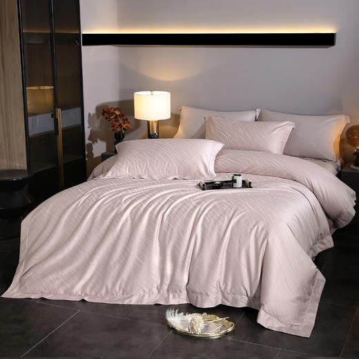 100支双股高定提花四件套【悠梦嘉居100支双股高定提花四件套，三色】 商品图4