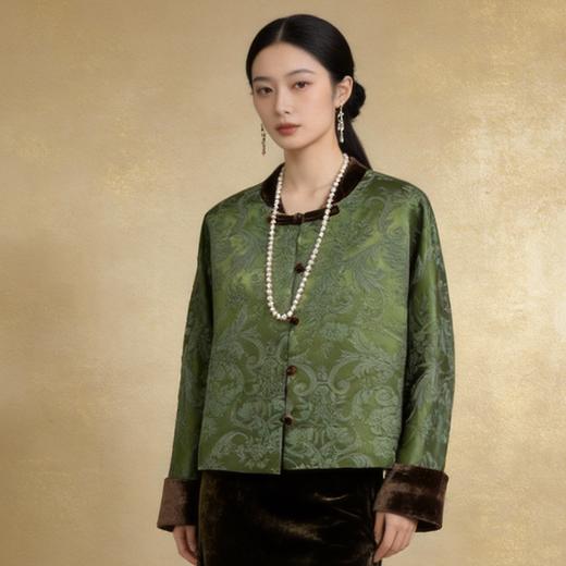 Famecoco范可儿秋冬款新中式短款上衣外套FAD6AB213 商品图0