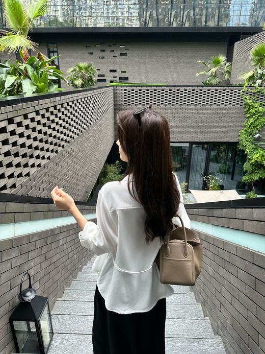 轻奢莱赛尔亚麻定制极简衬衫显瘦高级慵懒宽松上衣 商品图3