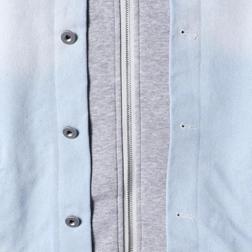 56017SDSA春夏新款痞帅男装韩版潮牌磨白拼接拉链连帽夹克外套百搭时尚 商品图3