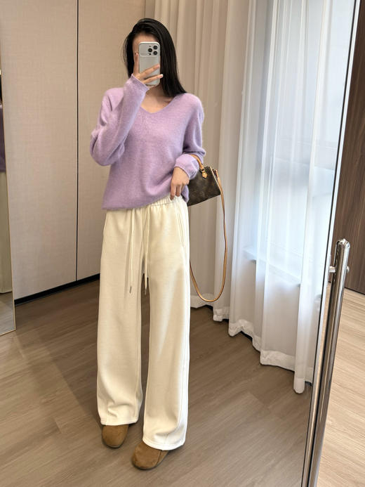 深冬续命神裤加厚还显瘦年糕糯米条直筒裤 商品图5