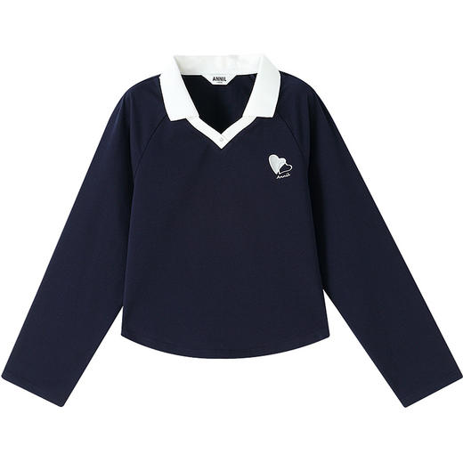 【实体店同款】女童翻领针织衫春季新款安奈儿童装AG611078 商品图7