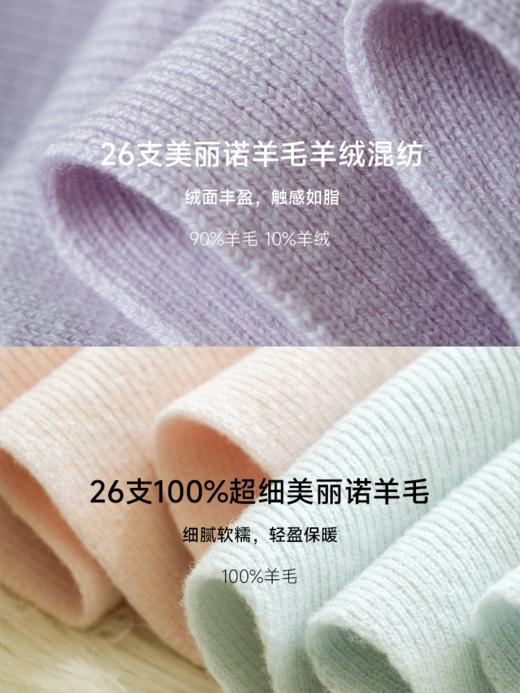 冬日氛围神器 超细美丽诺羊毛连帽围巾ACG1SAF091、ACG1SAF068 商品图13