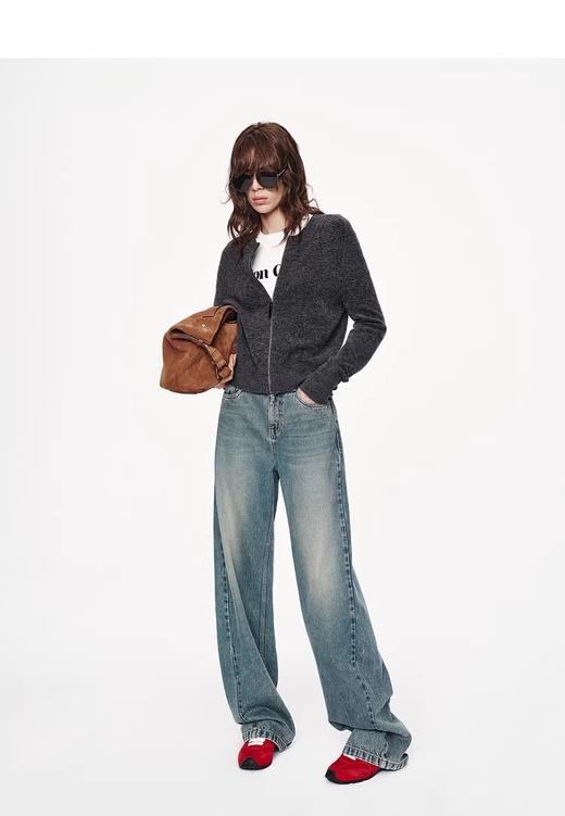 一店k （重工水洗！罕见竹节纹理纯棉牛仔！）这条弯刀裤的设计真的爱死了！好绝的版型！不愧是M0C0的年度神裤！腿型不满意的姐妹闭眼冲！焊在腿上的怀旧风弯刀牛仔裤 商品图2