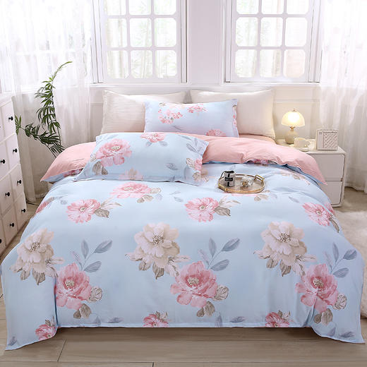 全棉印花四件套【悠梦嘉居YJ-15512全棉印花四件套 100%棉柔软透气，舒适耐用1.5/1.8床通用，倾心花絮 /草长莺飞/街角咖啡】 商品图7