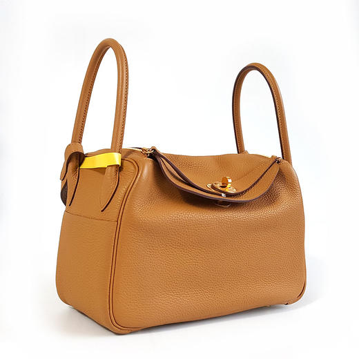 【95新】Hermes爱马仕饼干色金扣Lindy 26手提单肩包女士  240126JJ05 商品图2