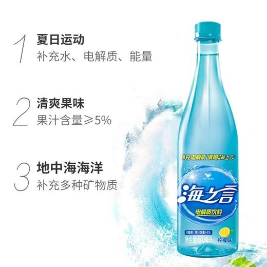 【统一海之言电解质水饮料柠檬味500ml*15瓶整箱】口感清爽  补充电解质  请喝海之言 商品图3