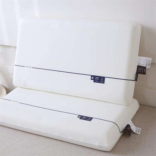 云朵零压记忆枕-单个【悠梦嘉居云朵零压记忆枕，4大贴心设计解决颈椎与睡眠问题，人体工学设计，感温舒压，高低曲线贴合颈部，慢回弹可及时恢复记忆功能，亲肤透气，多巴胺蓝白】 商品图3