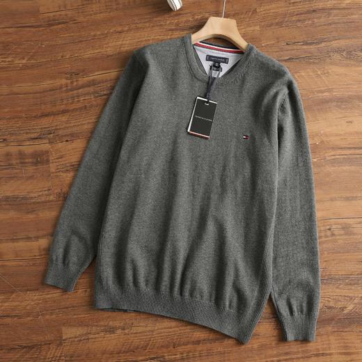 跨年售后 汤米秋冬季男士纯棉圆领打底衫毛衣线衣 tuo 340339 商品图4