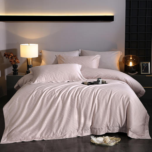 100支双股高定提花四件套【悠梦嘉居100支双股高定提花四件套，三色】 商品图3