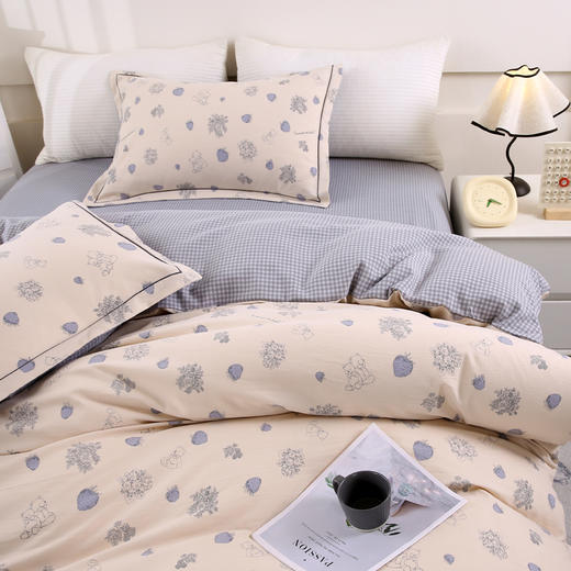 花漾年华抗菌四件套【悠梦嘉居花漾年华抗菌四件套，活性印花套件双人四件套200*230 1.5/1.8床通用时尚活性抗菌】 商品图3