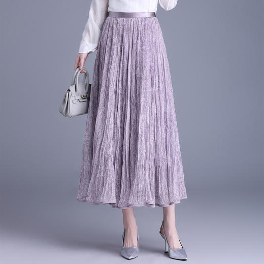 「自」全新升级【铂金会员146/天猫189/差价43】(41914)洛诗琳气质碎花百褶裙2026春季新款显瘦高腰褶皱印花半身裙 商品图1