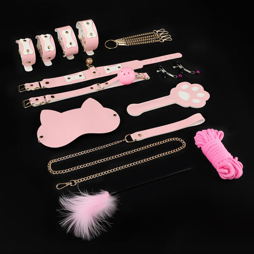 【情趣用品】谜姬 SM捆绑双面套装粉白骨头款【控价产品，先联系负责人备案，再申请白名单】 商品图4