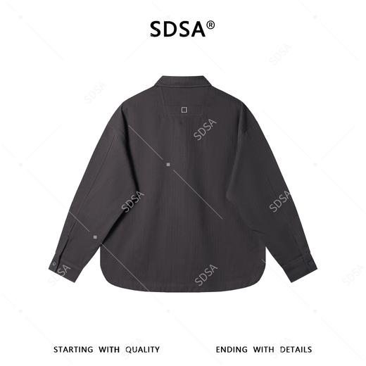 266588SDSA男士春夏新款痞帅男装韩版复古纯色长袖衬衫百搭休闲时尚衬衣 商品图5