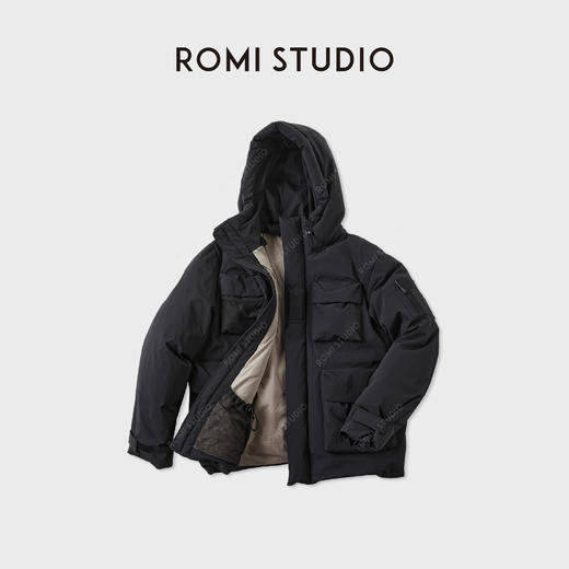 ROMI STUDIO90白鹅绒多口袋工装秋冬挺括羽绒服外套RWCWWU6274 商品图0