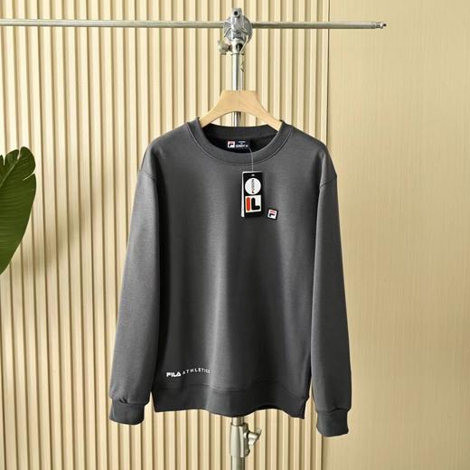 菲乐贴布绣刺绣logo2025秋冬加绒加厚季新款男女同款四色锦纶华夫格面料 加厚套头圆领卫衣！ 商品图3