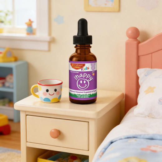 Bioray NDF Happy儿童情绪平衡去除有害微生物和清洁草本滴剂 60ML 商品图2