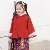 春节不打烊-新春拜年服-童装女童冬季新款中式公主马面裙加绒盛世跃马汉服套装(云肩可拆卸)NY093910年衣 商品缩略图1