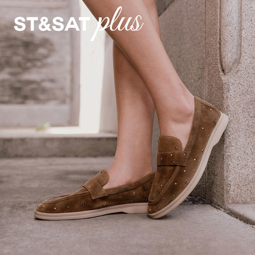 【万步系列】星期六26春新款法式彩钉一脚蹬乐福鞋SSE1111172 商品图5