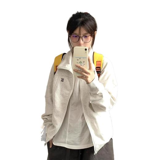 立领开衫卫衣外套女2026新款春秋季美式慵懒chic休闲夹克拉链上衣 商品图4
