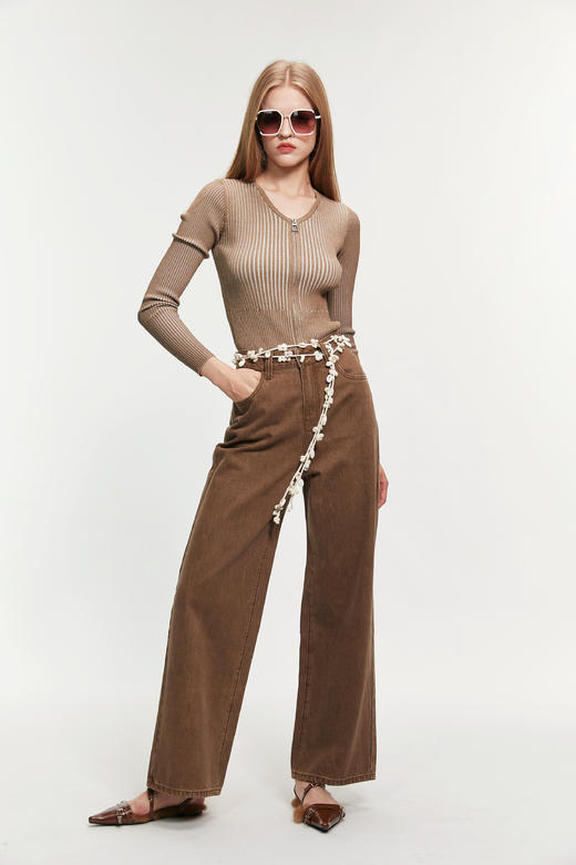 SAFICOO  时尚休闲 复古松弛牛仔直筒裤 商品图1