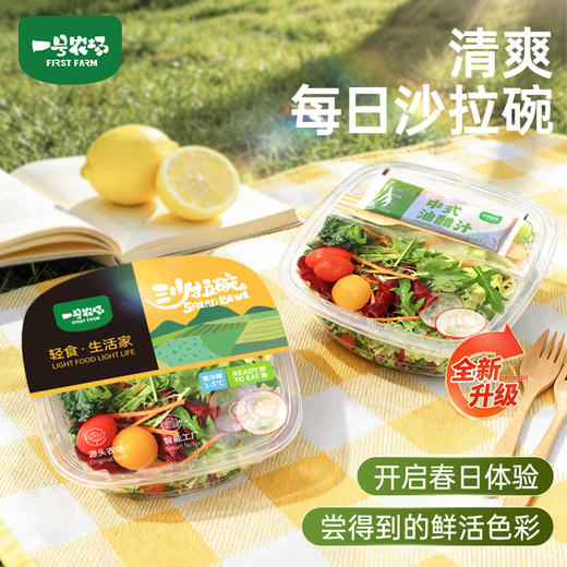 一号农场春日焕新开盒即食每日系列沙拉碗混合蔬菜轻食代餐含酱叉 商品图4