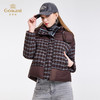 乔万尼新款复古格纹连帽休闲保暖拼接羽绒服EZ4T213 商品缩略图1