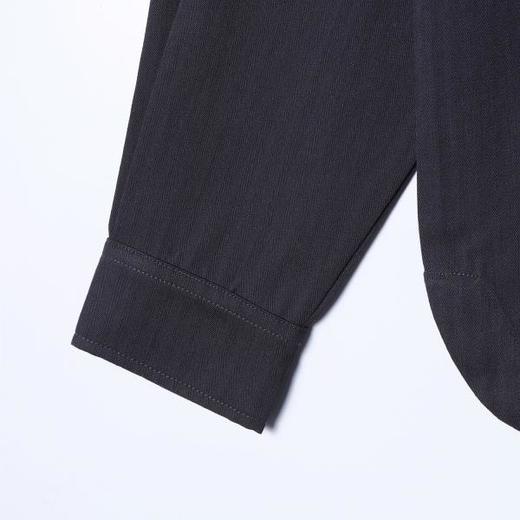 266588SDSA男士春夏新款痞帅男装韩版复古纯色长袖衬衫百搭休闲时尚衬衣 商品图4