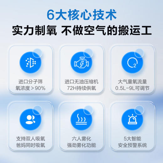可孚医用制氧机家用吸氧机老人呼吸机9L升孕妇雾化流量便携式家用 商品图2