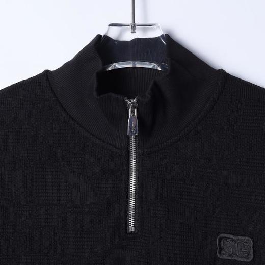 9552SDSA男士春夏新款痞帅男装韩版潮牌时尚肌理感半拉链立领卫衣百搭 商品图3