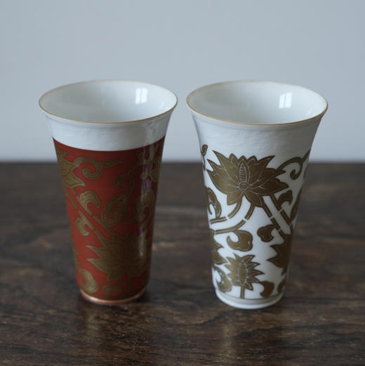 日本其泉描金对杯 X1497 商品图0