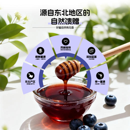 「木渔蜂味」椴蜜蓝莓 花青素遇上蜜 本真食材 蜜莓双加 花果香甜 7支*12g 商品图4