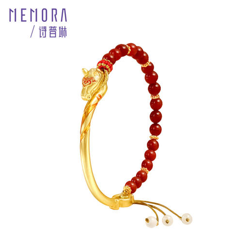 【新品首发】盛世风华 足金生肖马手镯南红款 年轻女士MEMORA诗普琳HB351701 商品图8