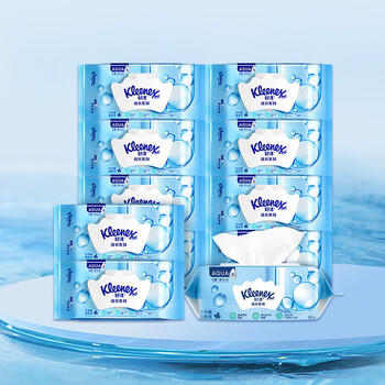 舒洁（Kleenex）纯水湿厕纸80抽*10包 (800抽)清洁湿纸巾私处清洁EDI纯水 /家庭清洁/纸品 /清洁纸品 /湿厕纸 商品图7