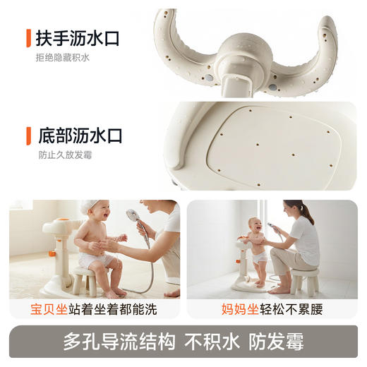 【春日趣玩FUN】曼龙mloong宝宝站立式洗澡神器婴儿沐浴洗头洗澡壁挂式洗澡架 商品图6