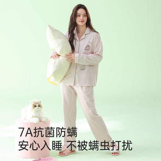 全棉抗菌防螨睡衣（猫咪乐园） 商品图1