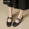 西遇玛丽珍鞋女2026春季新款法式一字带平底浅口单鞋通勤小皮鞋V0166217 商品缩略图1