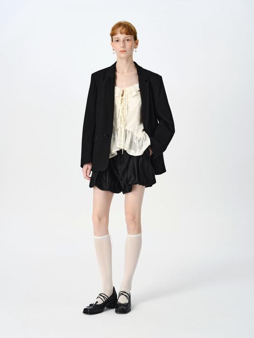 Renlisu 26SS 珍珠黑丝麻花苞短裤 商品图5