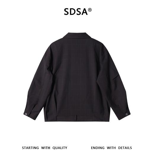 266068SDSA男士春夏新款痞帅男装复古老钱风格纹拉链翻领夹克外套百搭 商品图4