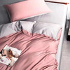 云柔素雅四件套【悠梦嘉居云柔素雅四件套床上用品印花套件双人200*230四件套1.5/1.8床通用纯色风，时尚简约，舒适柔软，紫/绿/粉】 商品缩略图1