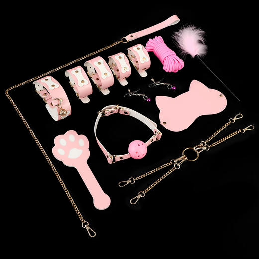 【情趣用品】谜姬 SM捆绑双面套装粉白骨头款【控价产品，先联系负责人备案，再申请白名单】 商品图2