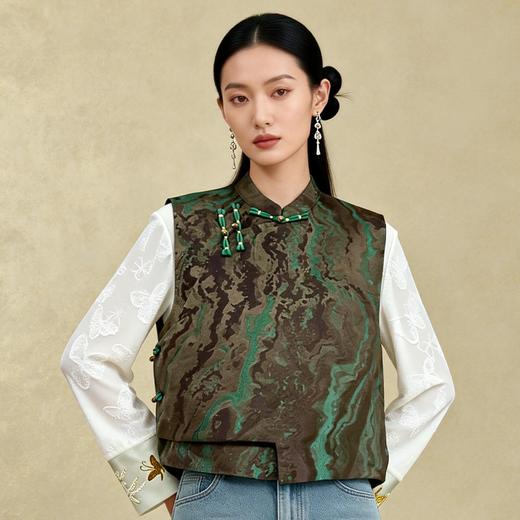 Famecoco范可儿秋款新中式马夹FAD6CA222 商品图0